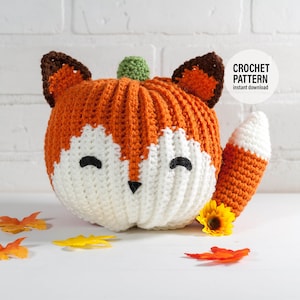 CROCHET PATTERN x Crochet Fox Pumpkin, English Written Pattern, PDF Download, image 1