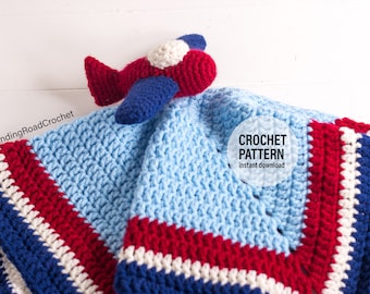 CROCHET PATTERN X Crochet Airplane Lovey Pattern, English PDF Download,  English Crochet Pattern, Crochet Lovey Pattern