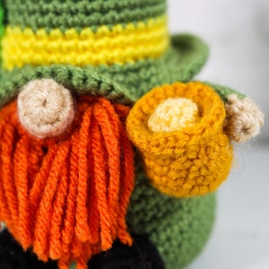 CROCHET PATTERN X Leprechaun Gnome, English PDF Download, St. Patrick's Day Gnome Pattern image 3