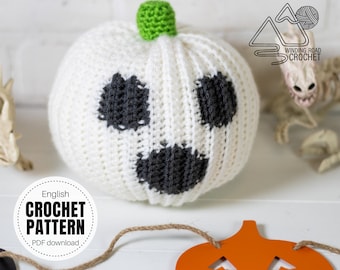 CROCHET PATTERN X Crochet Ghost Pumpkin Pattern, English PDF Download, Crochet Fall Decoration Pattern