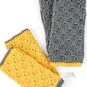 CROCHET PATTERN X C2C Fingerless Gloves X English PDF Pattern only image 2