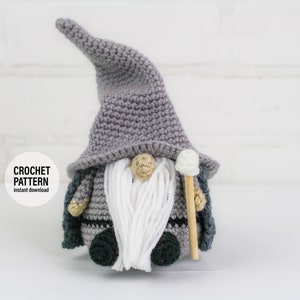 CROCHET PATTERN x Wizard Gnome, English PDF Download, Halloween Gnome Pattern