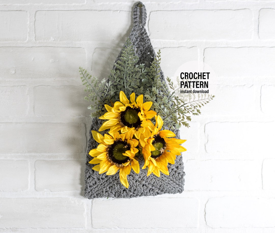 CROCHET PATTERN X Crochet Hanging Wall Basket Pattern, English PDF ...