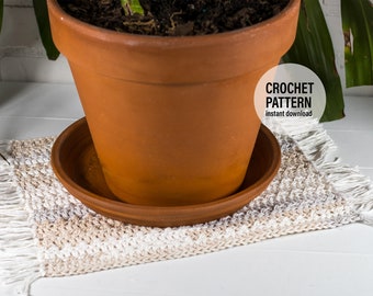 CROCHET PATTERN X Crochet Home Decor Mat Pattern, English PDF Download, 4 Sizes