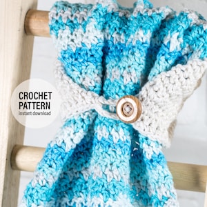 CROCHET PATTERN X Crochet Hand Towel Pattern, English PDF Download, Easy Crochet Pattern