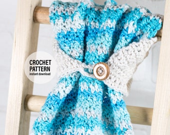 CROCHET PATTERN X Crochet Hand Towel Pattern, English PDF Download, Easy Crochet Pattern