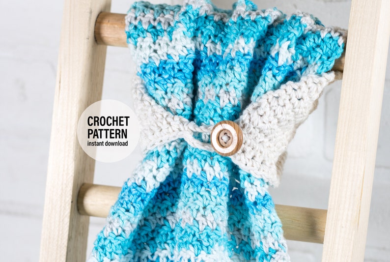 CROCHET PATTERN X Crochet Hand Towel Pattern, English PDF Download, Easy Crochet Pattern image 1