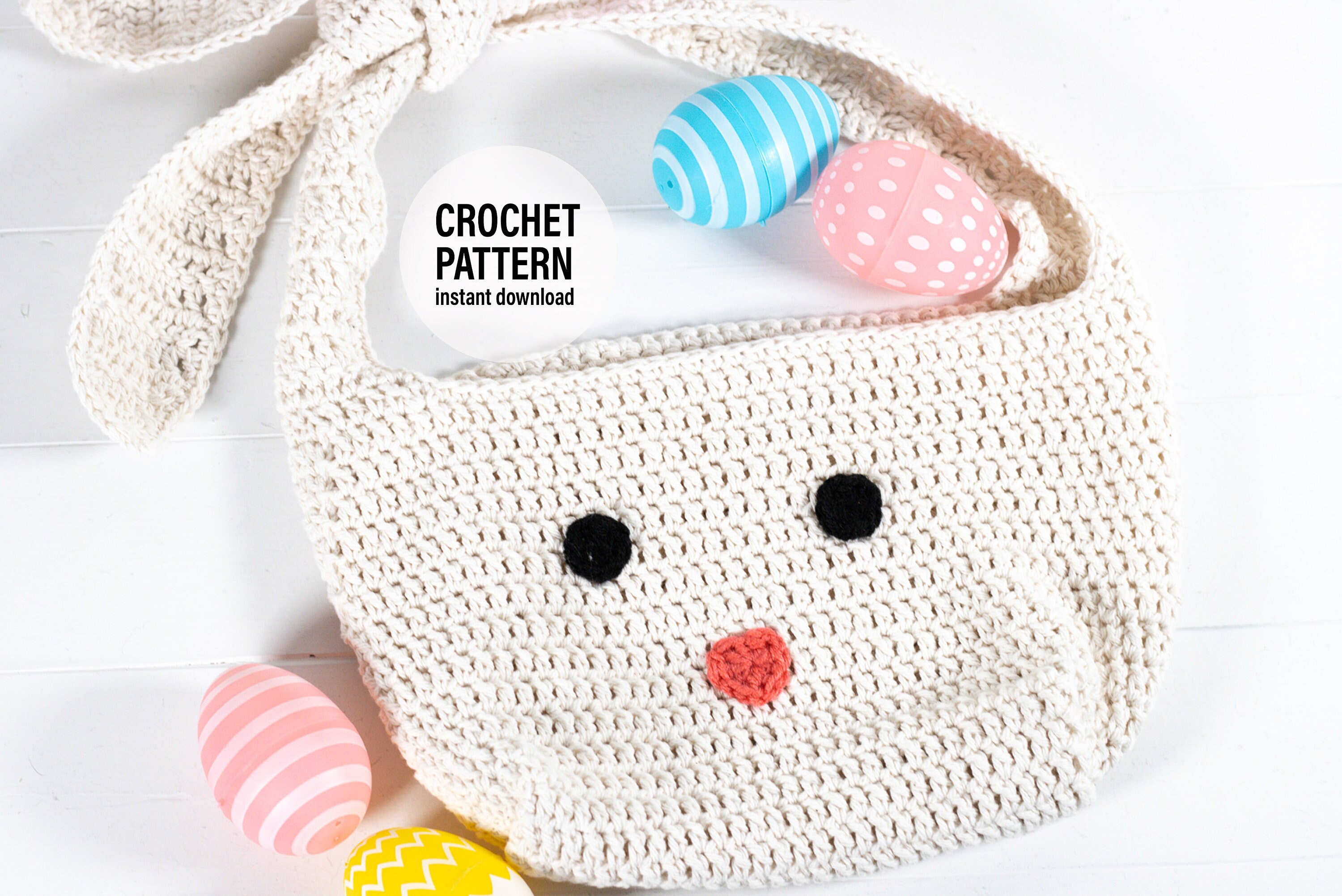 CROCHET PATTERN X Floppy Bunny Bag Pattern, English PDF Download