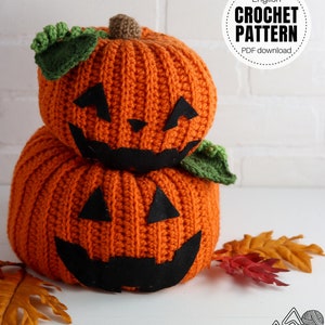 CROCHET PATTERN X Crochet Stacked Pumpkins Pattern, English PDF Download, Crochet Jackolanterns Pattern, image 3