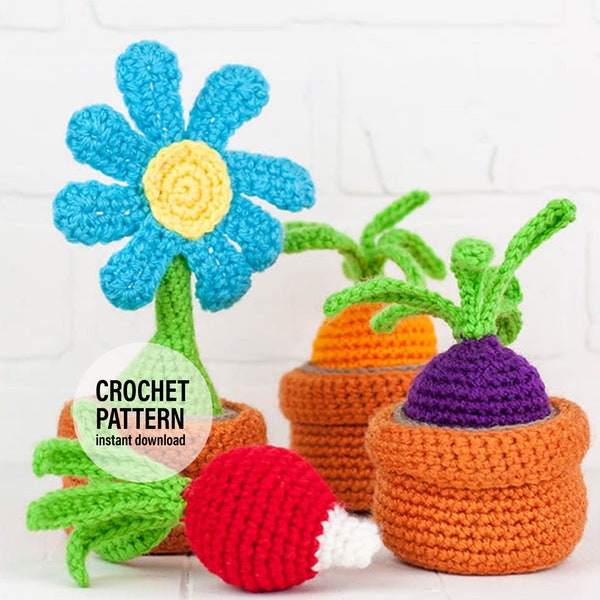 CROCHET PATTERN X Crochet Container Garden Toy X English PDF Pattern only