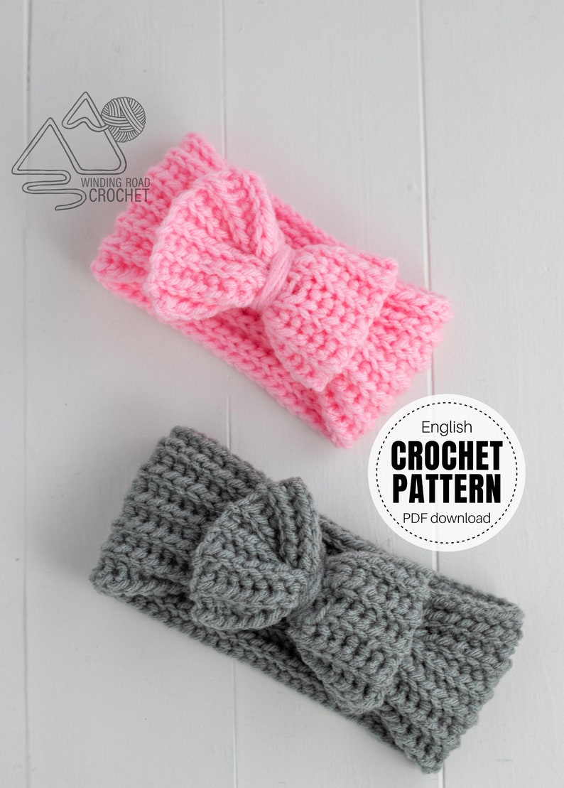 CROCHET PATTERN X Crochet Baby Headband Pattern, English PDF Download Only, Baby and Toddler Size image 2