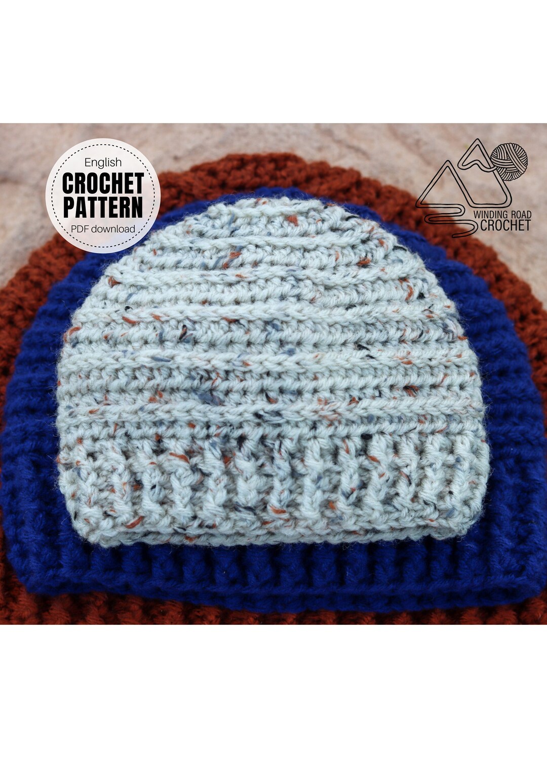 CROCHET PATTERN X Crochet Ribbed Hat Pattern English PDF