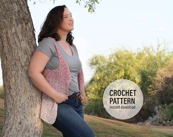 CROCHET PATTERN X Bohemian Vest Pattern X English PDF Pattern only