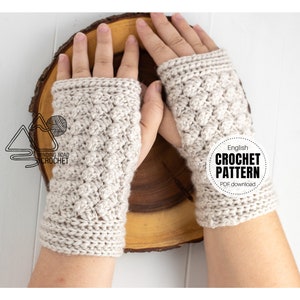 CROCHET PATTERN X Fall Vibes Crochet Wrist Warmer Pattern, English PDF Download, Adult Size