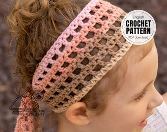 CROCHET PATTERN X Crochet Hair Scarf Pattern, English PDF Download, Crochet Head Wrap Pattern