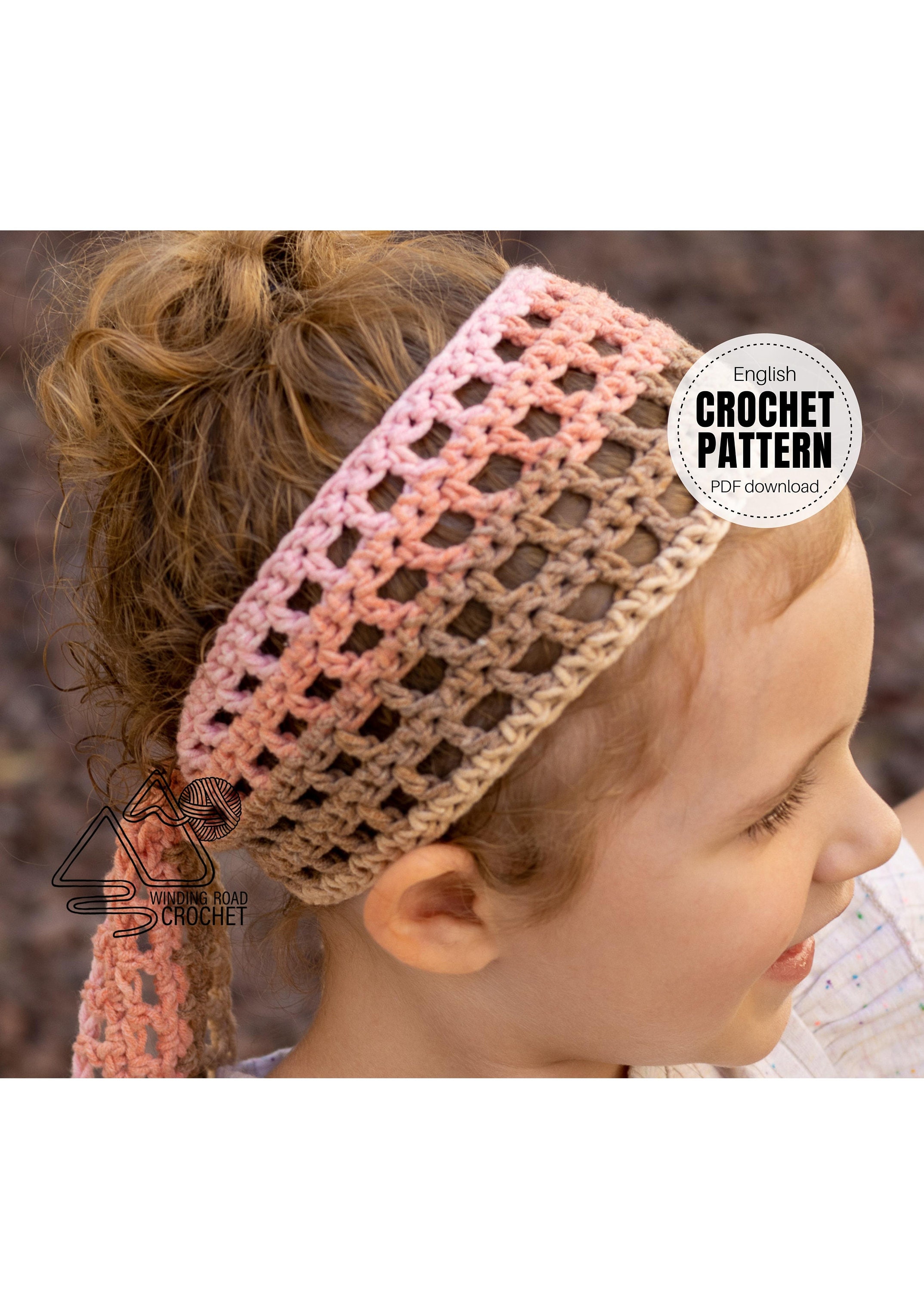 Crochet Easy Hair Ribbon Pattern, Crochet Vintage Hair Scarf/hair Tie/hair  Ribbon Tutorial for Beginners, How to Crochet A Hair Ribbon 