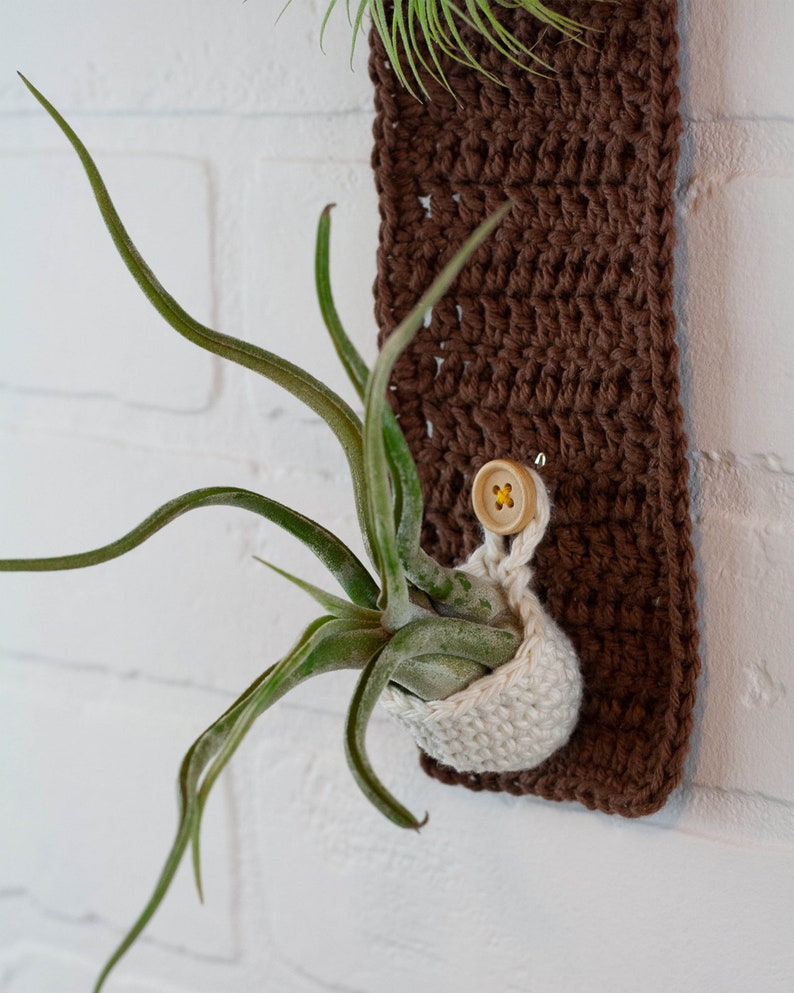 CROCHET PATTERN x Crochet Boho Plant Hanger Pattern, Plant Holder Pattern, Air Plant Display Pattern, Wall Decor Pattern, English Download image 2