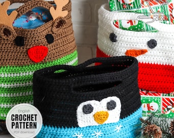 CROCHET PATTERN X Crochet Tote Bag Pattern, English PDF Download, Crochet Gift Bag Pattern