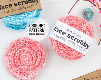 CROCHET PATTERN X Crochet Textured Face Scrubbies X English PDF Pattern only