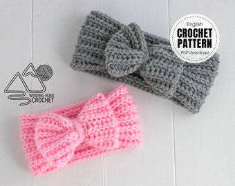 CROCHET PATTERN X Crochet Baby Headband Pattern, English PDF Download Only, Baby and Toddler Size