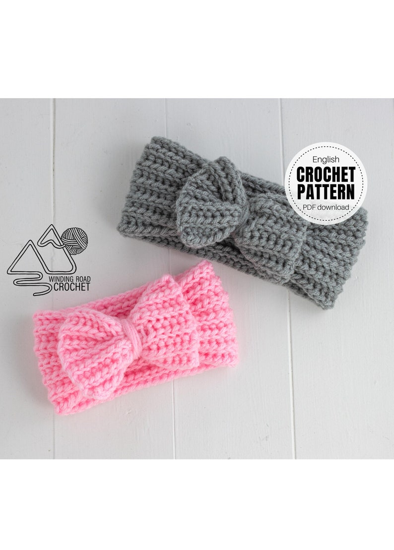 CROCHET PATTERN X Crochet Baby Headband Pattern, English PDF Download Only, Baby and Toddler Size image 1