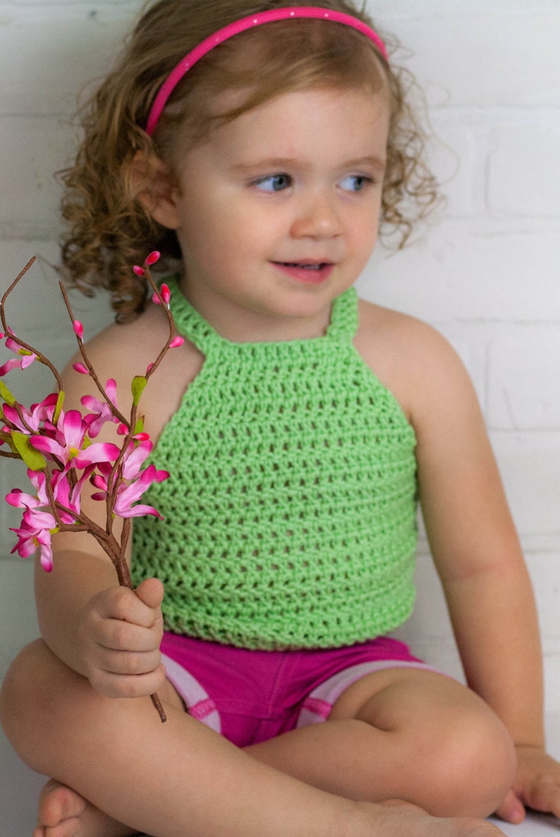 Crochet Tulip Dress Pattern, Crochet Baby Dress Pattern for 12m, 18m, Size 2, 4, 6, 8, English PDF Download, Crochet Sun Dress tutorial image 3