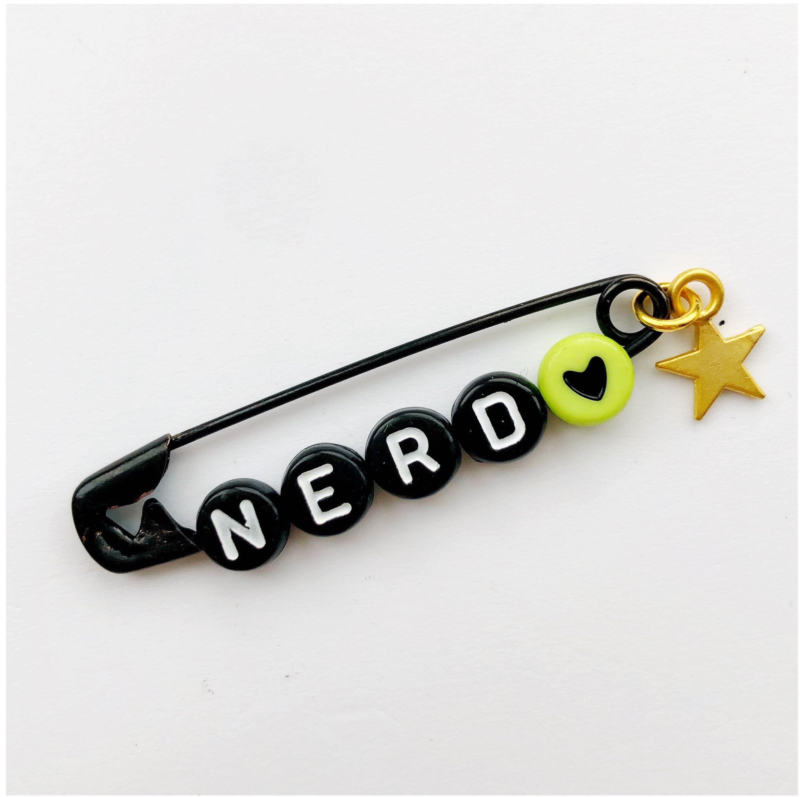 Safety Pin Badge NERD Brooch Punk Alternative Pin Etsy
