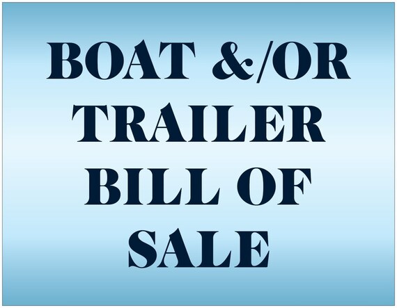 Digital Bill Of Sale Boat Vessel Trailer Loan Agreement Kit Etsy Digital Bill Of Sale Boat Vessel Trailer Loan Agreement Kit Etsy