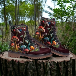 Vegan leather 2025 combat boots
