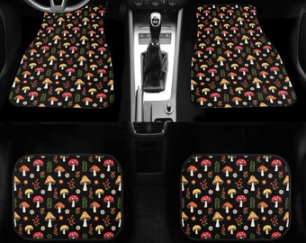 Cute Mushrooms Car Mats, Mushroomcore Mats, Cute Cottagecore Aesthetic Car Mats, Cute Mushroom Witchy Car Mats, Forest Theme Mushroom Mats