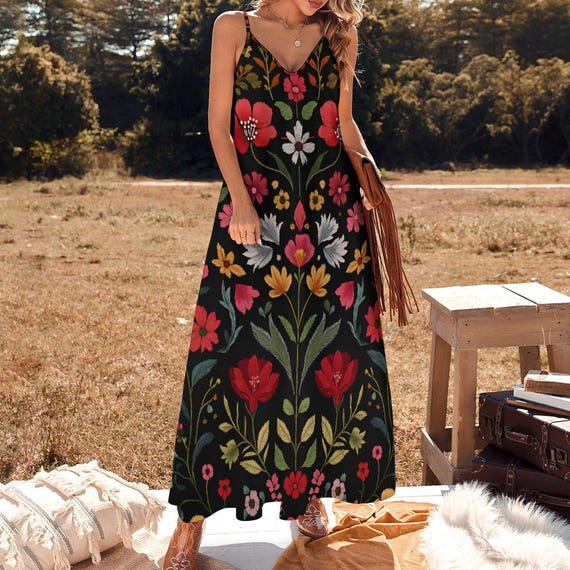 modern boho dresses Roseanne Boho Dress - Capri Blue
