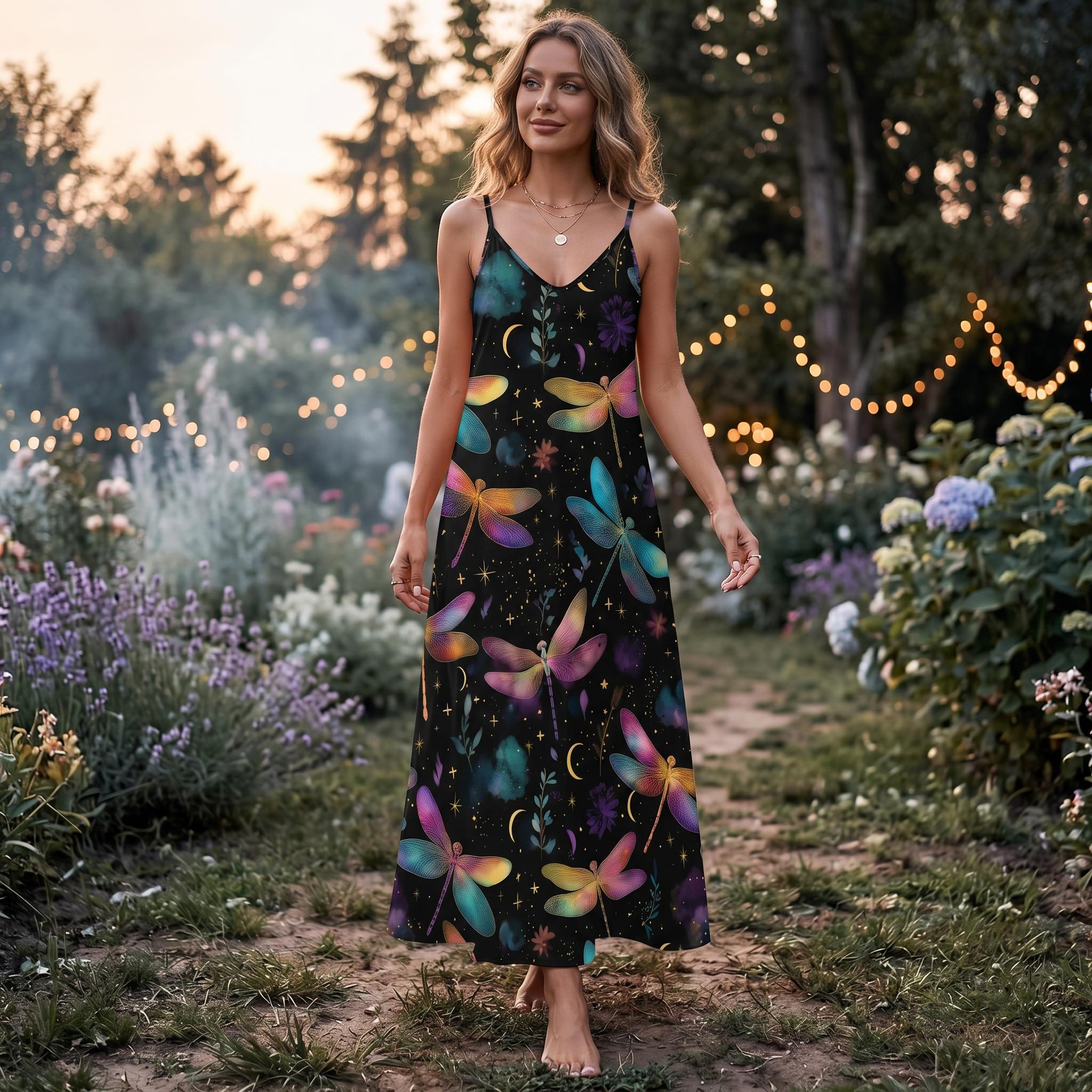dragonfly garden maxi dress Dragonfly Garden Ankle Gown Pink