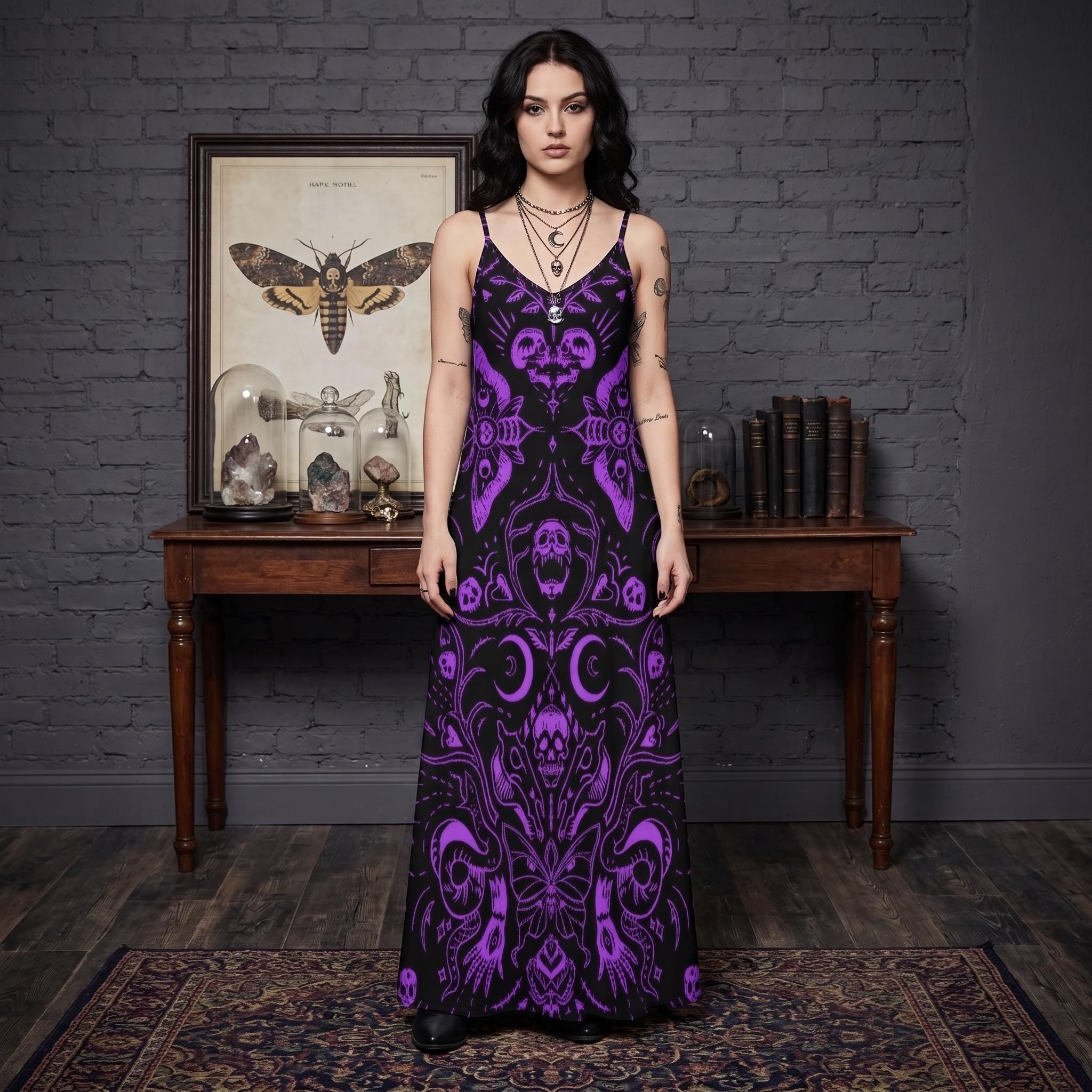 Purple and Black Dress Goth