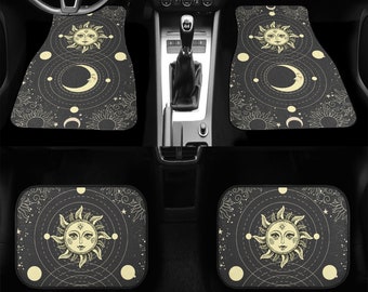 Celestial Tarot Car Mats, Mystical Tarot Car Mats, Dark Academia Aesthetic Car Mats, Sun Moon Tarot Witchy Car Mats, Magick Tarot Car Mats