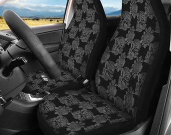 Gothic Roses Car Seat Covers, Gothic Floral Car Seat Covers, Black Roses Car Seat Covers, Dark Floral Car Decor, Cottage Goth Roses Covers
