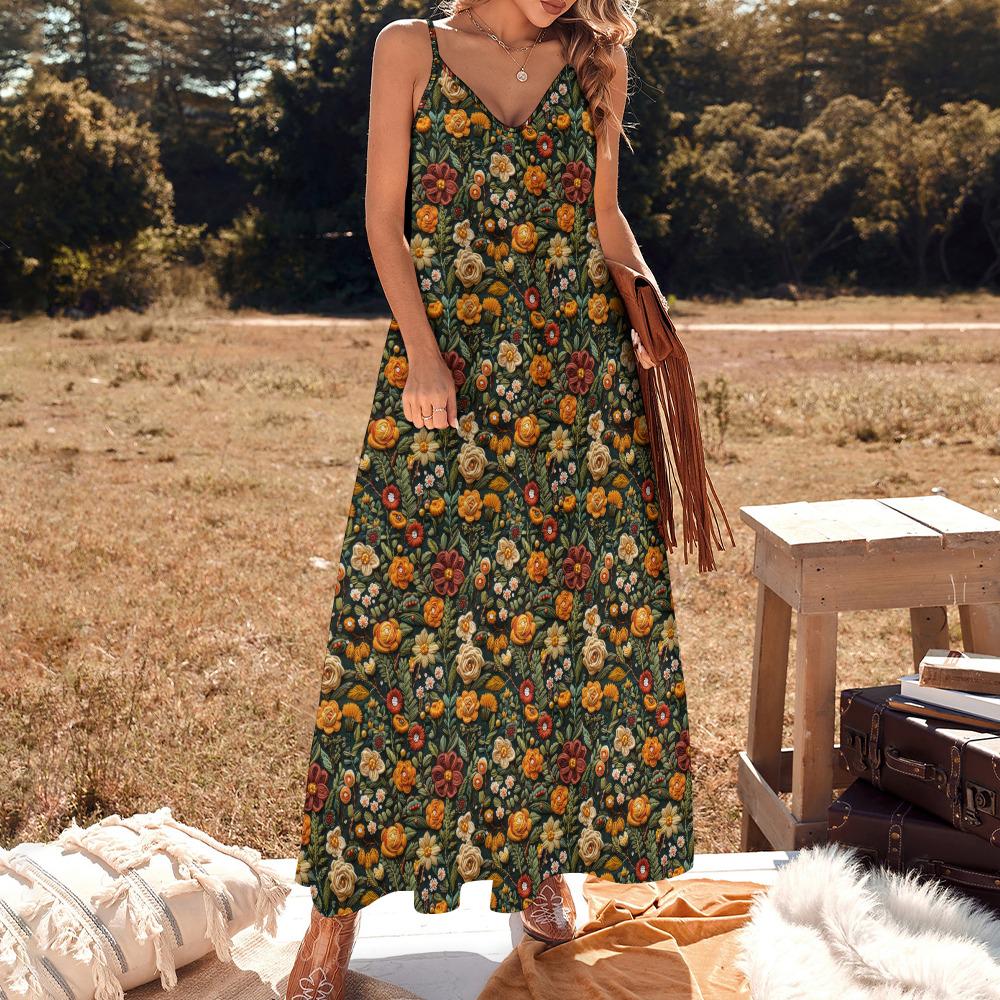fall boho dress Autumn Air Marigold Boho Dress