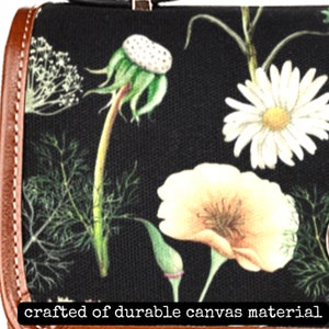 Bolso floral y de zorro con bordados falsos, bolso de mano Boho Cottagecore Witchy Fox, bolso de mano floral Boho Naturecore Fox, bolso Dark Forestcore Fox imagen 8