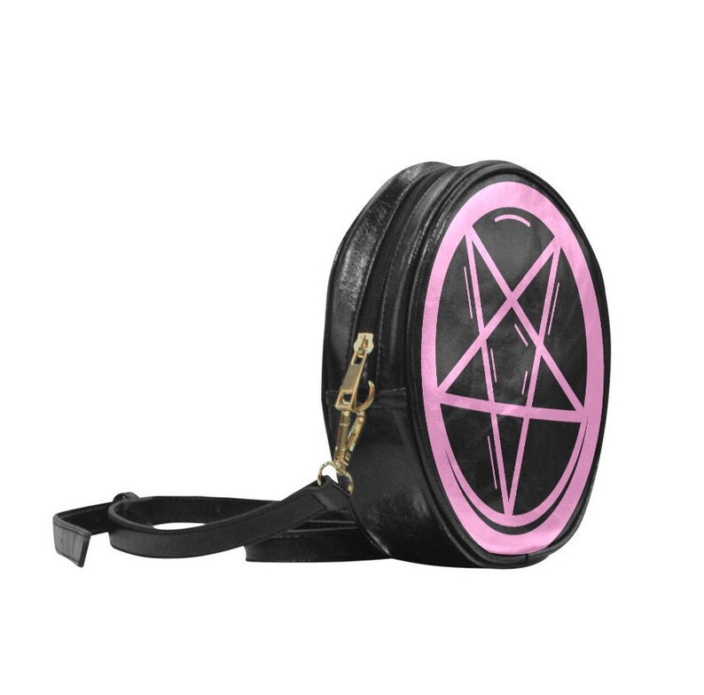 Vegan Leather Pentagram Sling Bag Pastel Goth Purse Nu Goth Etsy