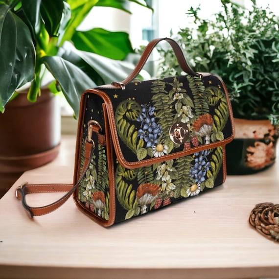 Witch Canvas Satchel Bag Goblincore Fairycore Cross Body Bag Cottagecore Witch Handbag Mystical Forestcore Mushroom Boho Hippie Purse Etsy Ireland