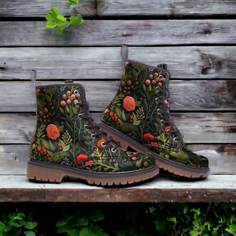 Embroidered floral boots discount