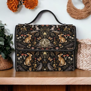Ensemble sac et portefeuille Darkest Forest Witchy Satchel, ensemble de créatures de la forêt gothiques cottage, ensemble de sac à main Goblincore, cadeaux Fairy Forestcore Boho Witchy