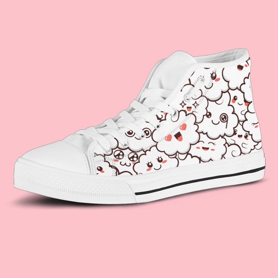 fluffy high top trainers