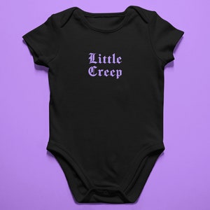 Baby Goth Bodysuit Spooky Cute Bodysuit Baby Goth Stuff Pastel Goth Baby Clothing Cute Goth Baby Outfit Alternative Baby Clothes Black Baby