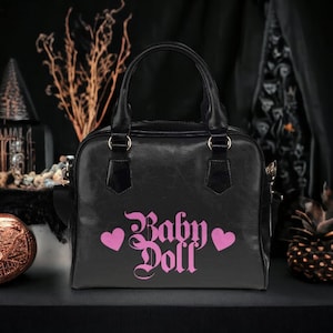 Pastel Goth - Baby Doll Handbag, Kawaii Goth, Pastel Grunge, Sweet Goth Handbag, Little Space, Babygirl, Lolita Style, Alternative Girls