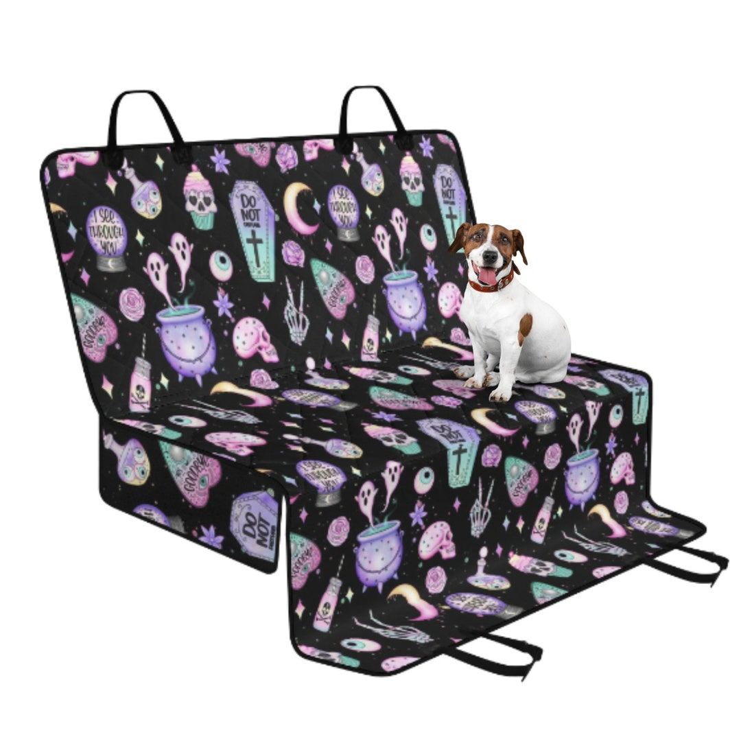 Pastel Blue And Pink Plaid Tartan Pet Car Seat Cover