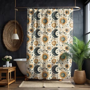 Cream Celestial Sun & Moon Shower Cur...