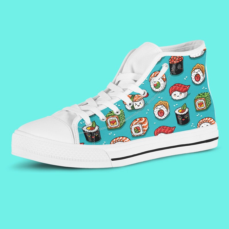 Cute The Kawaii Sushi Light High Sneaker,Kawaii Grunge Otaku Girls Anime Teen Alternative Girl