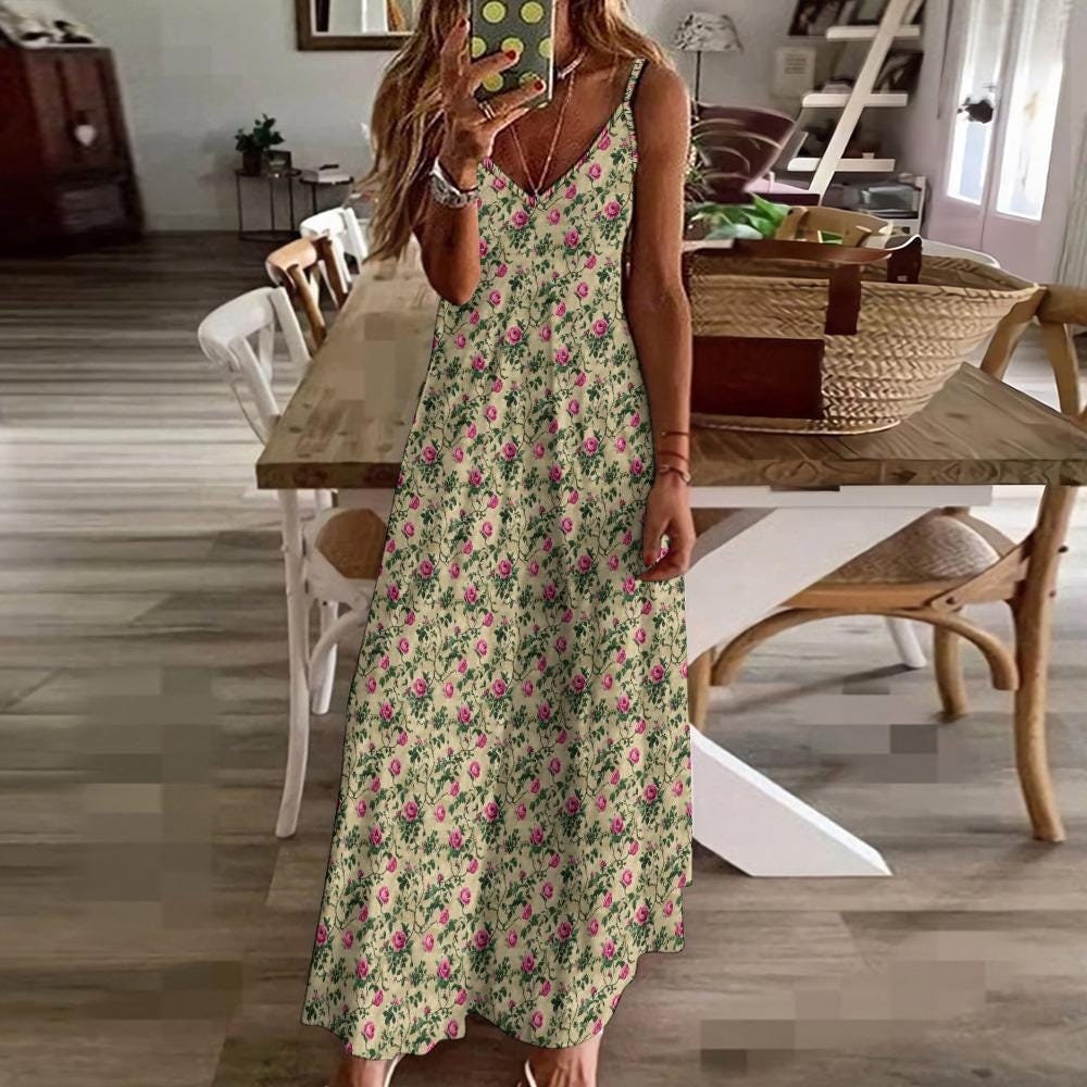 Cottage Rose Garden Maxi Dress, Cottagecore Ankle Dress, Garden Party Dress,  Witchy Hippie Boho Roses Dress, Country Festival Floral Dress - Etsy