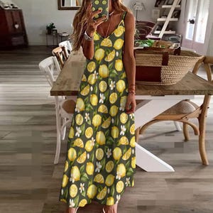 Lemon Maxi Dress - Etsy