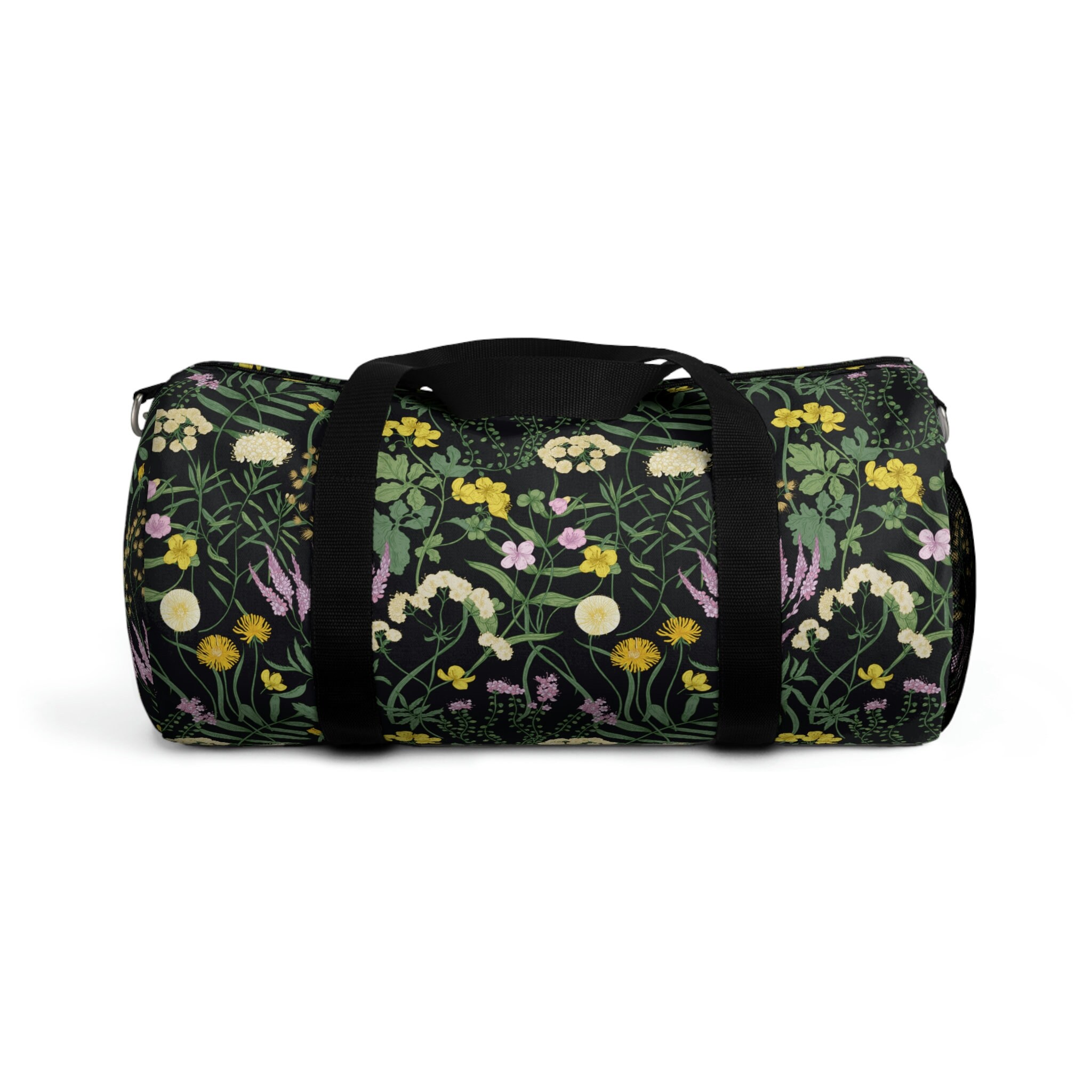 Cottagecore Wildflowers Duffel Bag, Field Flowers Duffel, Dark ...
